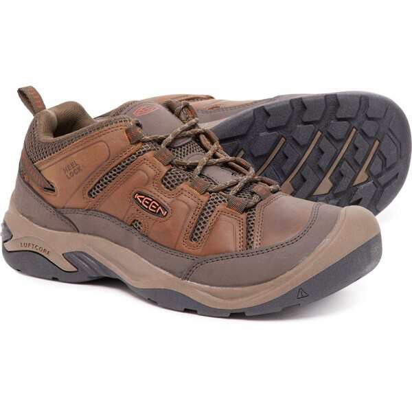 キーン メンズ ブーツ・レインブーツ シューズ Keen Circadia Vent Hiking Shoes - Leather (For Men) Bison/Potters Clay