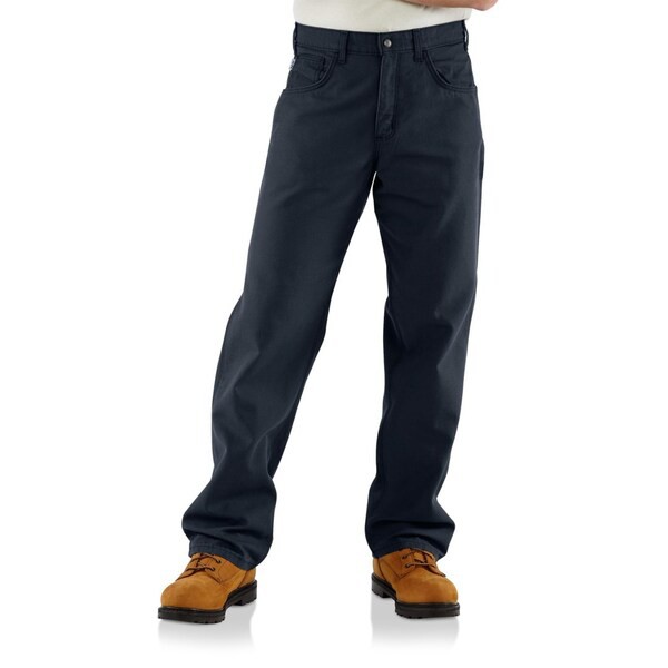 カーハート メンズ カジュアルパンツ ボトムス Carhartt FRB159 Flame-Resistant Midweight Canvas Pants - Factory Seconds Dark Navyの通販は