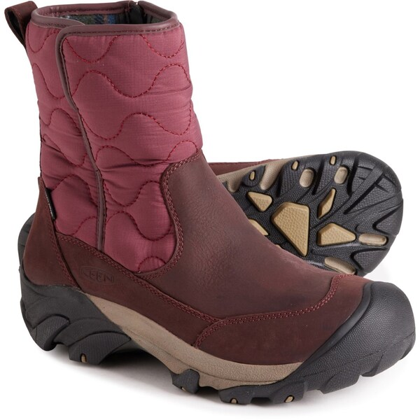 キーン レディース ブーツ・レインブーツ シューズ Keen Betty Pull-On Boots - Waterproof Insulated (For Women) Burgundy/Blackの通販は 20,980円