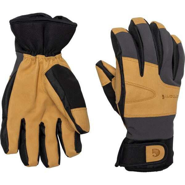 カーハート メンズ 手袋 アクセサリー Carhartt A704 Winter Dex Cow Grain Gloves - Insulated (For Men) Dark Grey/Brown