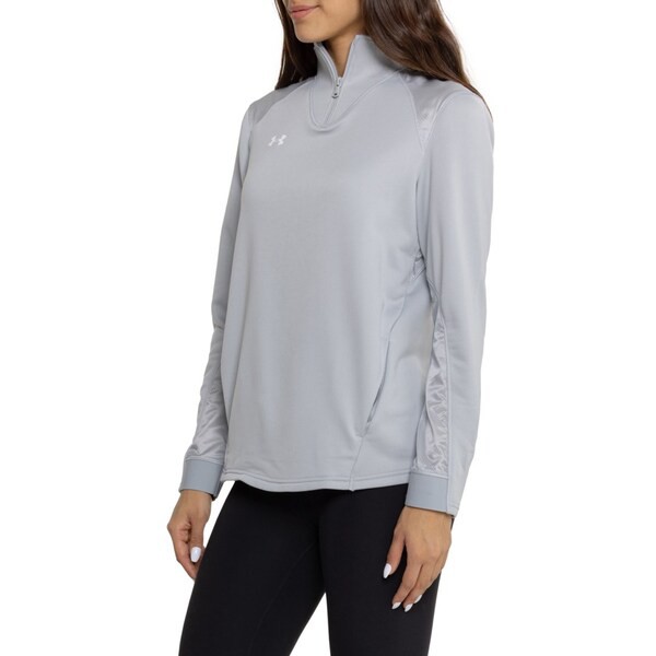 アンダーアーマー レディース ジャケット・ブルゾン アウター Under Armour Command Shirt - Zip Neck Long Sleeve Greyの通販は