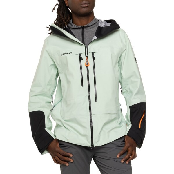 マムート メンズ ジャケット・ブルゾン アウター Mammut Haldigrat Air Hooded Hard Shell Jacket - Waterproof Neo Mint/Black