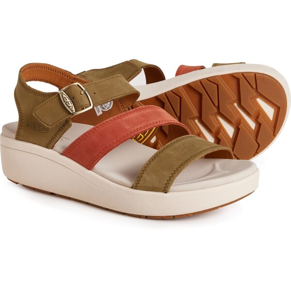 キーン レディース サンダル シューズ Keen Ellecity Backstrap Sandals - Nubuck (For Women) Martini Olive/Baked Clayの通販は