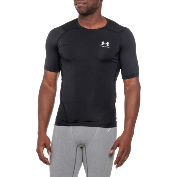 アンダーアーマー メンズ シャツ トップス Under Armour HeatGearR Compression T-Shirt - Short Sleeve Blackの通販は 6,433円