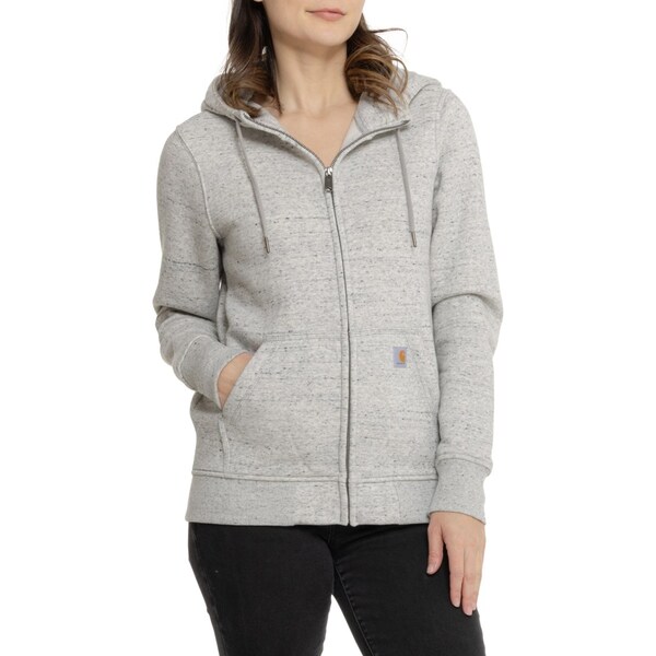 カーハート レディース パーカー・スウェット アウター Carhartt 102788 Relaxed fit Midweight Full-Zip Hoodie Asphalt Heather Nepの通販は 8,954円