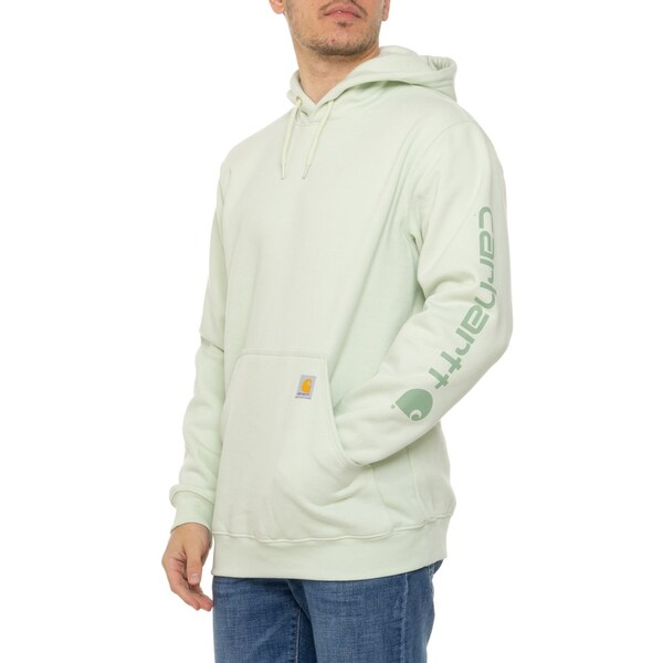カーハート メンズ シャツ トップス Carhartt K288 Big and Tall Loose Fit Midweight Logo Graphic Hoodie Tender Greens