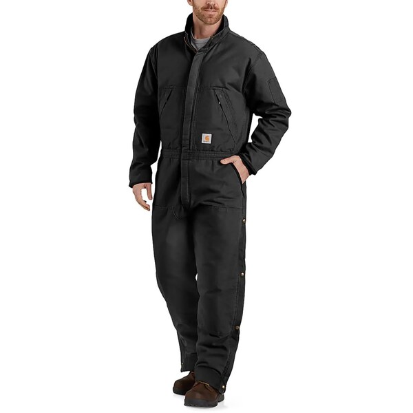 カーハート メンズ カジュアルパンツ ボトムス Carhartt 104396 Big and Tall Loose Fit Washed Duck Coveralls - Insulated Blackの通販は 30,800円