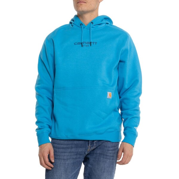 カーハート メンズ シャツ トップス Carhartt 106655 ForceR Relaxed Fit Lightweight Logo Graphic Hoodie Atomic Blueの通販は