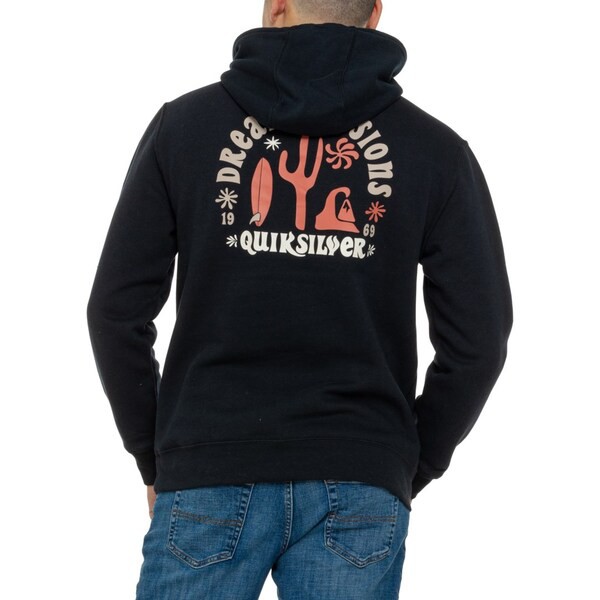 クイックシルバー メンズ パーカー・スウェット アウター Quiksilver Dream Sessions Hoodie Blackの通販は