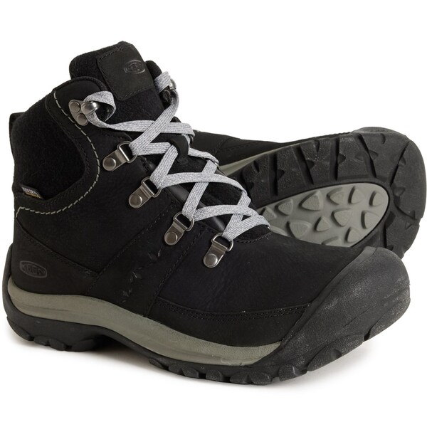 キーン レディース ブーツ・レインブーツ シューズ Keen Kaci III Winter Mid Boots - Waterproof Insulated (For Women) Black/Steel Grの通販は 20,980円