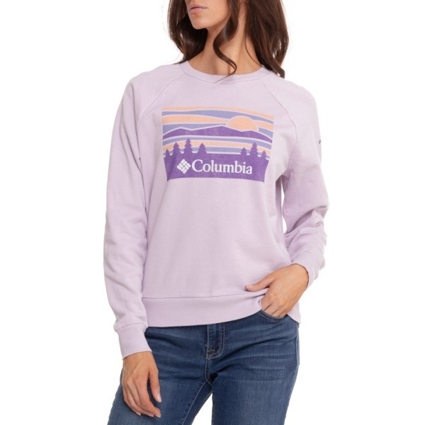 コロンビア レディース パーカー・スウェット アウター Columbia Sportswear Graphic Crew Neck Sweatshirt Glue/Lavender Frost