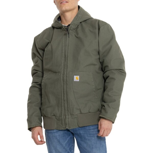 カーハート メンズ ジャケット・ブルゾン アウター Carhartt 104050 Big and Tall Loose Fit Flannel-Lined Sandstone Active Jacket - Iの通販は