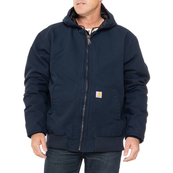 カーハート メンズ ジャケット・ブルゾン アウター Carhartt 104050 Big and Tall Loose Fit Flannel-Lined Sandstone Active Jacket - Iの通販は