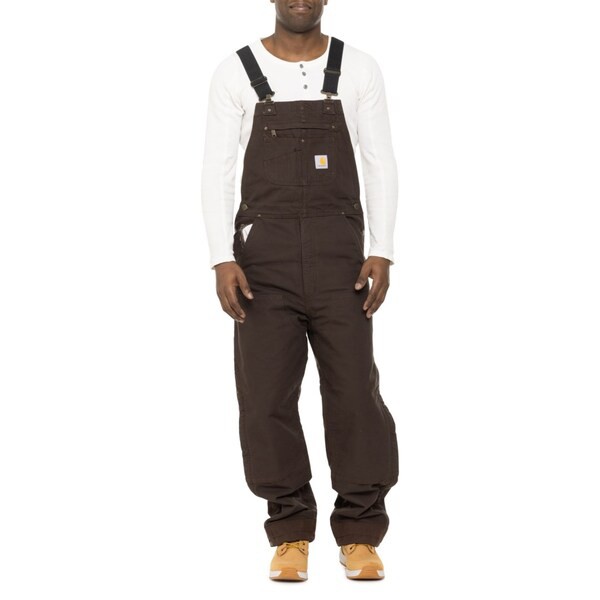カーハート メンズ カジュアルパンツ ボトムス Carhartt 104031 Quilt-Lined Washed Duck Bib Overalls - Insulated Factory Seconds Darの通販は