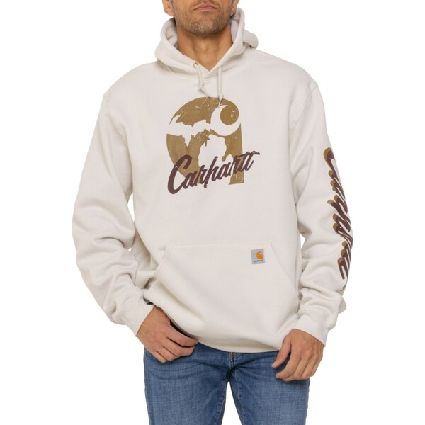カーハート メンズ シャツ トップス Carhartt 105562 Big and Tall Loose Fit Midweight Michigan Graphic Hoodie - Factory 2nds Maltの通販は