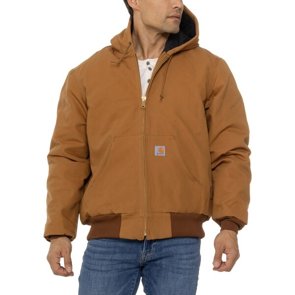 カーハート メンズ ジャケット・ブルゾン アウター Carhartt J140 Big and Tall Firm Duck Active Flannel-Lined Jacket - Insulated Facの通販は 16,186円