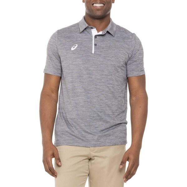 アシックス メンズ シャツ トップス ASICS Power Polo Shirt - Short Sleeve Team Steel Grey Heatherの通販は