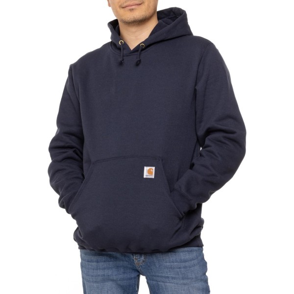 カーハート メンズ シャツ トップス Carhartt K121 Loose Fit Midweight Fleece Hoodie - Factory Seconds New Navy
