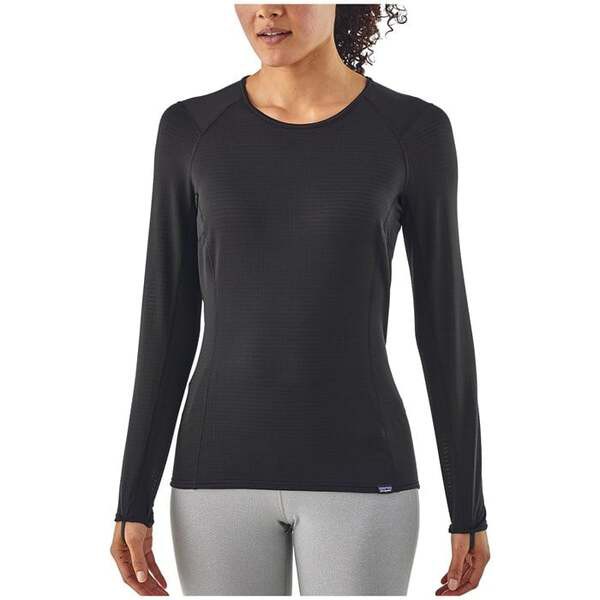 パタゴニア レディース シャツ トップス Patagonia CapileneR Thermal Weight Crew Top - Women's Black