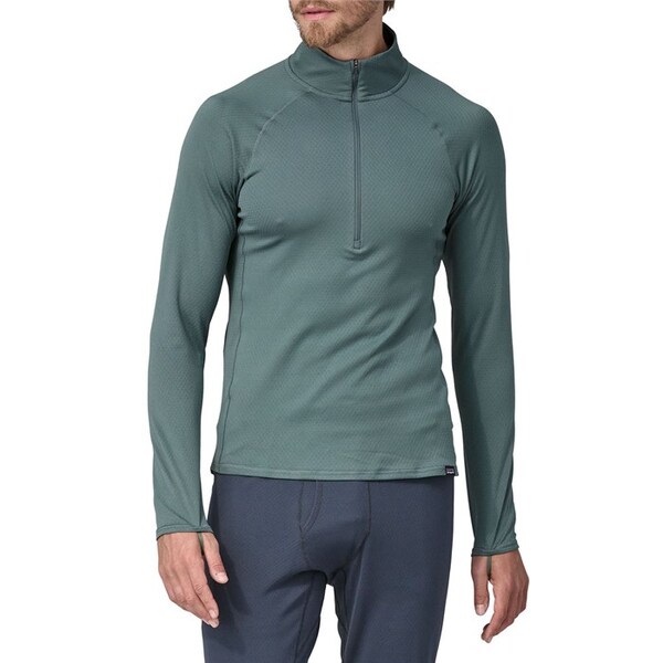 パタゴニア メンズ シャツ トップス Patagonia CapileneR Midweight Zip-Neck Top Nouveau Greenの通販は 27,480円