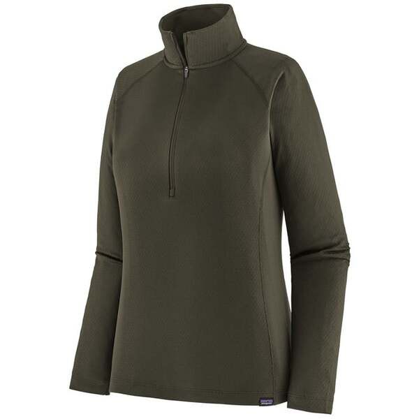 パタゴニア レディース シャツ トップス Patagonia Capilene Midweight Zip-Neck Top - Women's Pine Needle Green