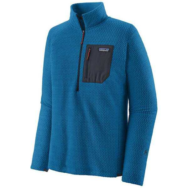 パタゴニア メンズ シャツ トップス Patagonia R1R Air Zip Neck Top - Men's Endless Blue