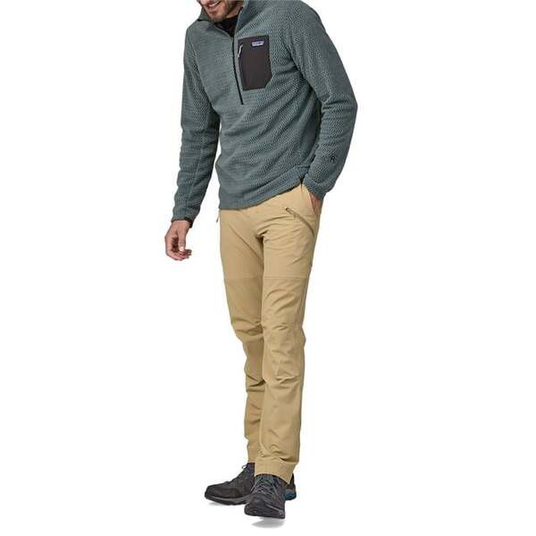 パタゴニア メンズ シャツ トップス Patagonia R1R Air Zip Neck Top Nouveau Greenの通販は