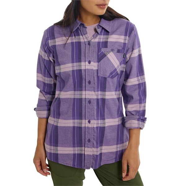 バートン レディース Tシャツ トップス Burton Favorite Long-Sleeve Flannel - Women's Elderberry Sparse Plaidの通販は