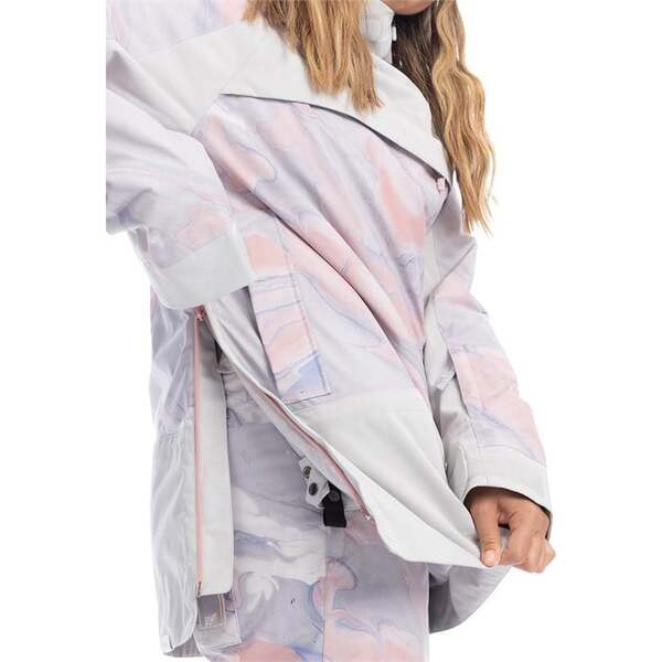 ロキシー レディース ジャケット・ブルゾン アウター Roxy Chloe Kim Overhead Jacket - Women's Gray Violet Marble