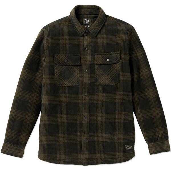 ボルコム メンズ シャツ トップス Volcom Bowered Fleece Long-Sleeve Shirt Bison