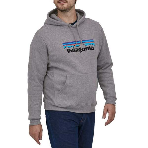 パタゴニア メンズ パーカー・スウェット アウター Patagonia P-6 Logo Uprisal Hoodie Gravel Heatherの通販は