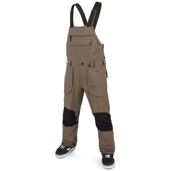 ボルコム メンズ カジュアルパンツ ボトムス Volcom Roan Bib Overalls Teak