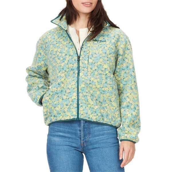 マーモット レディース ジャケット・ブルゾン アウター Marmot Aros Printed Fleece Jacket - Women's Limelight/Winter Flower