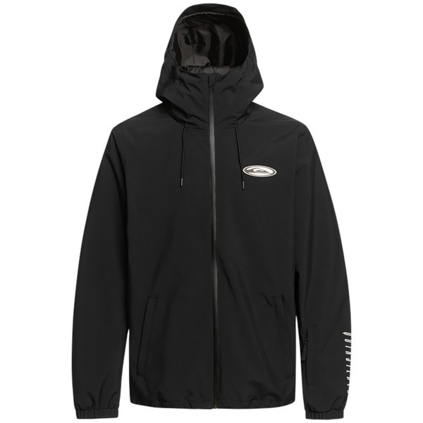 クイックシルバー メンズ ジャケット・ブルゾン アウター Quiksilver High In The Hood Jacket True Black