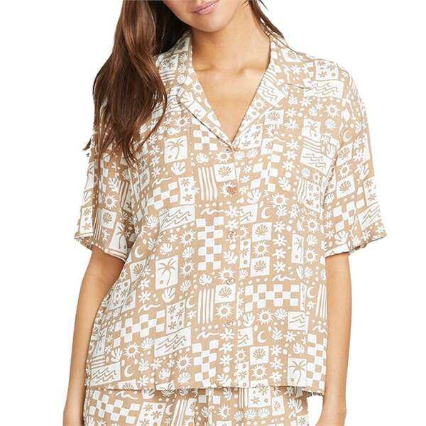 ボルコム レディース Tシャツ トップス Volcom Sunny Daze Short-Sleeve Shirt - Women's Mocha