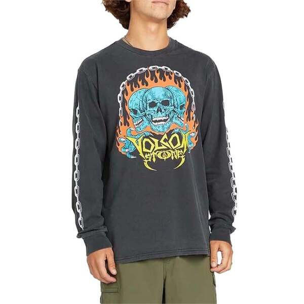 ボルコム メンズ Tシャツ トップス Volcom Hot Headed Long-Sleeve T-Shirt - Men's Stealth