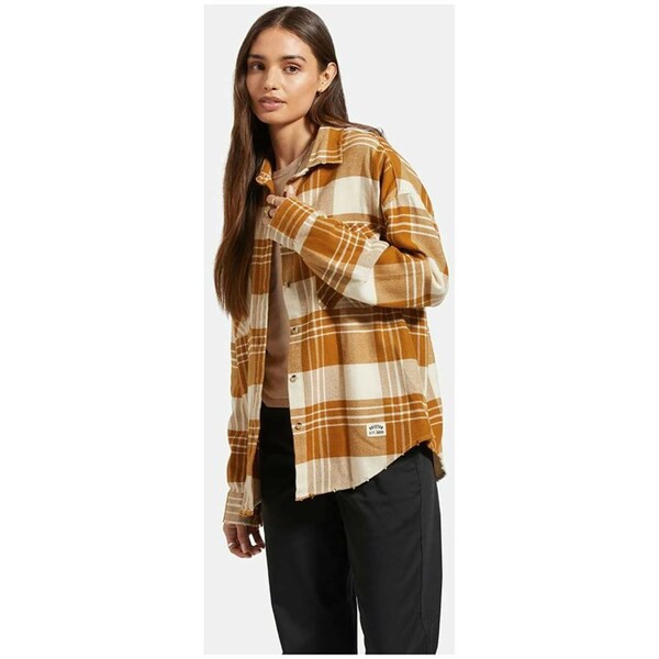 ブリクストン レディース シャツ トップス Brixton Bowery Classic Long-Sleeve Flannel - Women's Washed Copper/WhiteCap