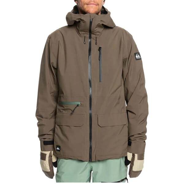 クイックシルバー メンズ ジャケット・ブルゾン アウター Quiksilver Quest Stretch 20K Jacket - Men's  Canteen ダウンジャケット