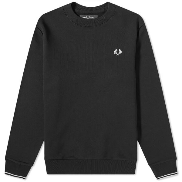 フレッドペリー メンズ パーカー・スウェット アウター Fred Perry Crew Sweat Black