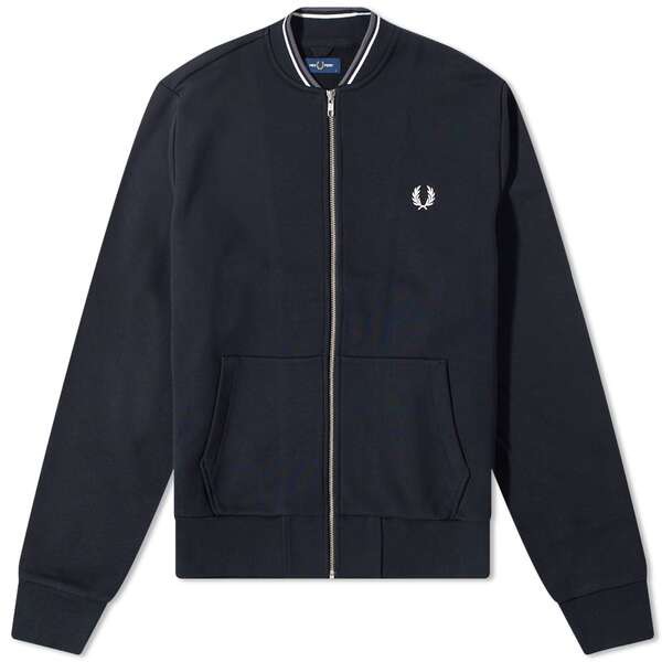 フレッドペリー メンズ ジャケット・ブルゾン アウター Fred Perry Zip Bomber Black