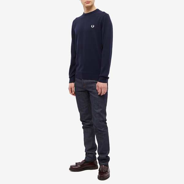 フレッドペリー メンズ ニット・セーター アウター Fred Perry Crew Knit Navy