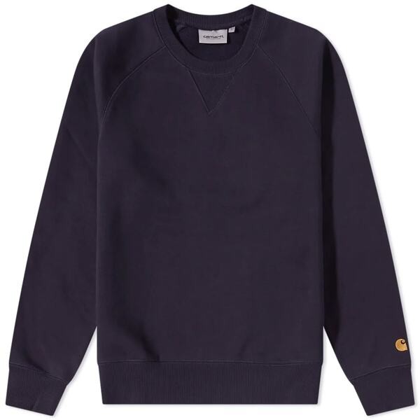 カーハート メンズ パーカー・スウェット アウター Carhartt WIP Chase Sweat Dark Navy & Gold