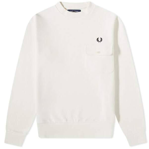 フレッドペリー メンズ パーカー・スウェット アウター Fred Perry Button Down Pocket Sweat Ecruの通販は