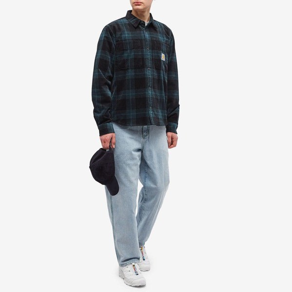 カーハート メンズ ジャケット・ブルゾン アウター Carhartt WIP Ginnis Corduroy Shirt Jacket Deep Teal Check