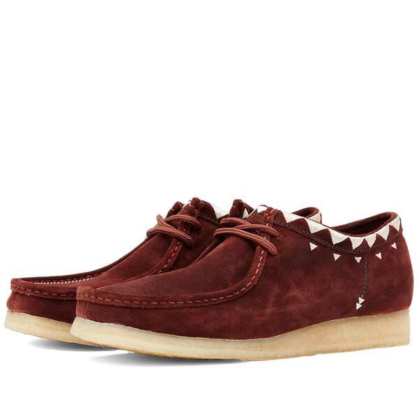 Clarks wallabee burgundy on sale suede