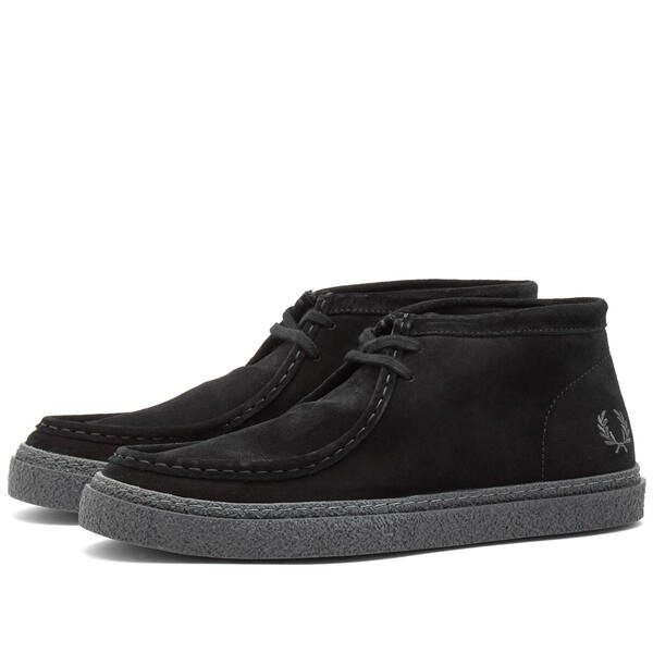 フレッドペリー メンズ ブーツ・レインブーツ シューズ Fred Perry Dawson Mid Suede Boot Black