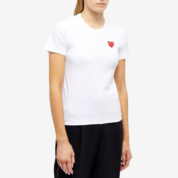 Comme des garcons play shop women's basic logo tee