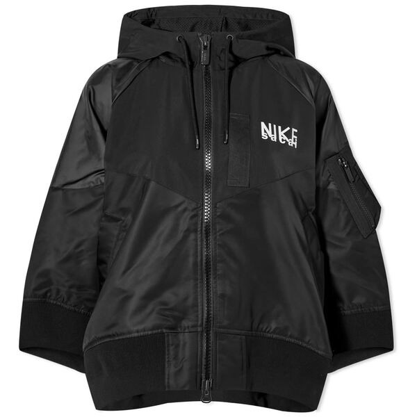 ナイキ メンズ ジャケット・ブルゾン アウター Nike Sacai Full Zip Hooded Jacket Black｜au PAY マーケット