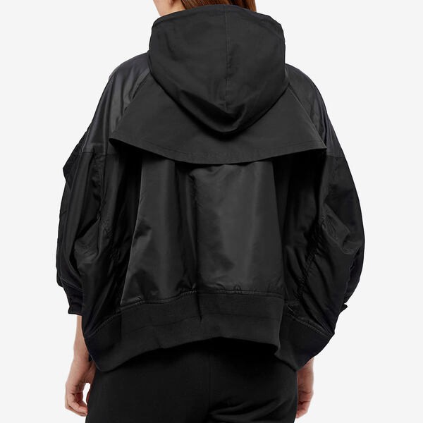 ナイキ メンズ ジャケット・ブルゾン アウター Nike Sacai Full Zip Hooded Jacket Black