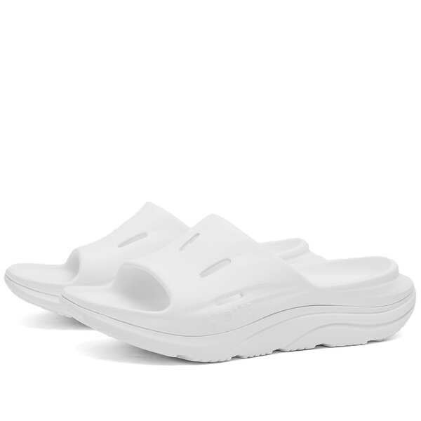 ホッカオネオネ メンズ スニーカー シューズ HOKA ONE ONE Ora Recovery Slide 3 White & White